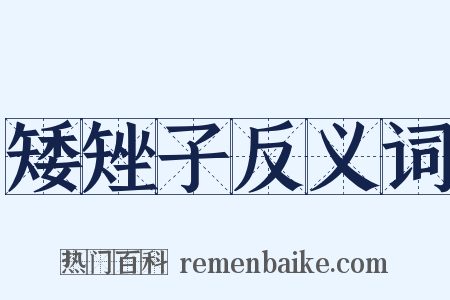矮矬子反义词是什么意思的图片